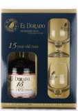 EL DORADO Rum 15 YO<br> Gift Box + 2 x sklo<br>- Guyana -