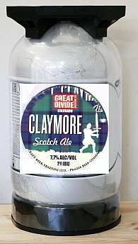 lhev GREAT DIVIDE Claymore Scotch ALE KK 30 L