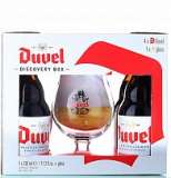 láhev Duvel Speciaalbier Gift Set (4x33cl) + sklenice
