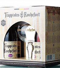 láhev ROCHEFORT Gift Set Trappistes Rochefort (4x33 cl) + sklenice