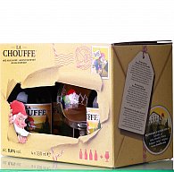 láhev D´ ACHOUFFE Gift Set La Chouffe (4x33 cl) + sklenice